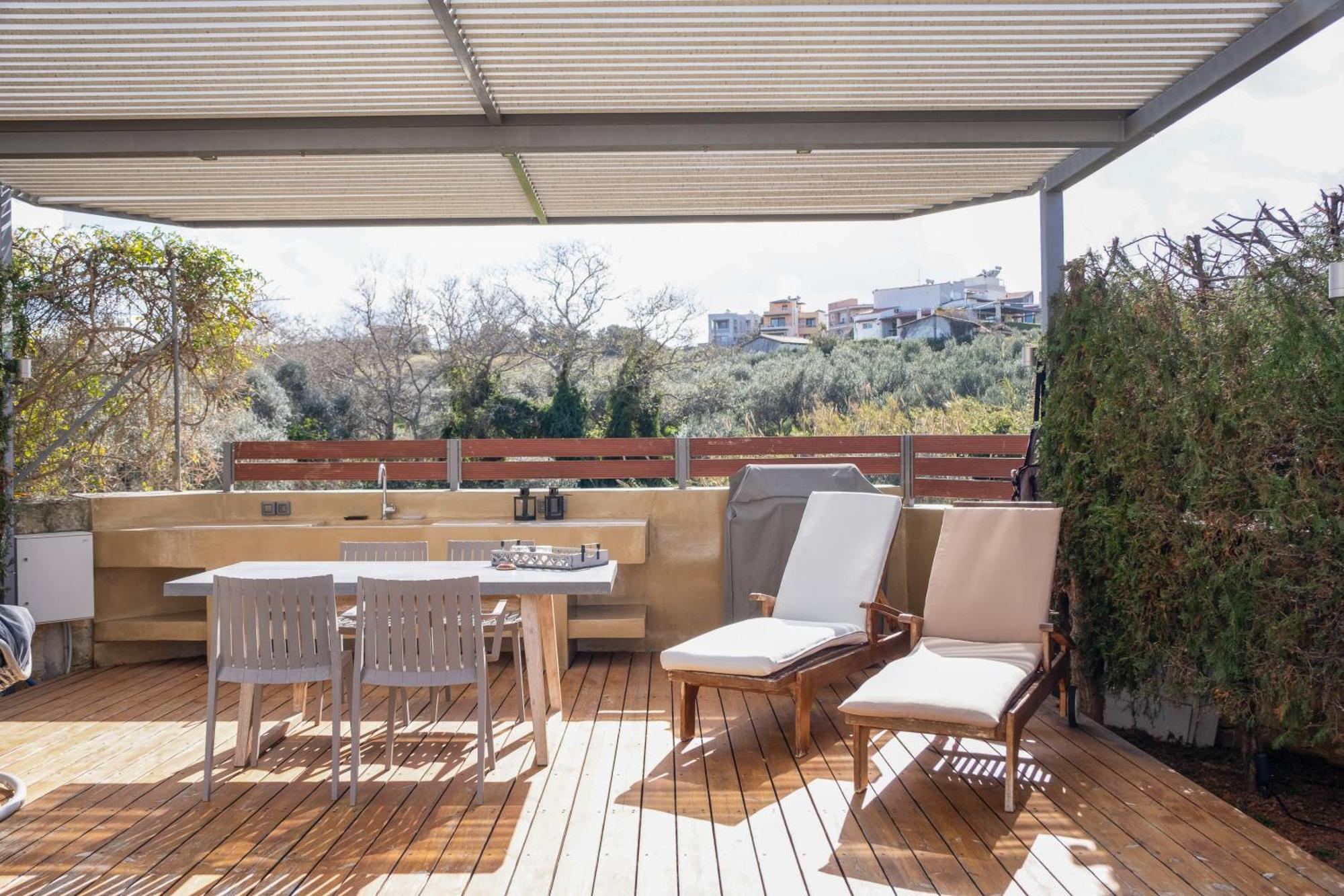 Glaros Casa Verde - Cozy Flat With Garden Near Beach كاتو ذاراتسو المظهر الخارجي الصورة